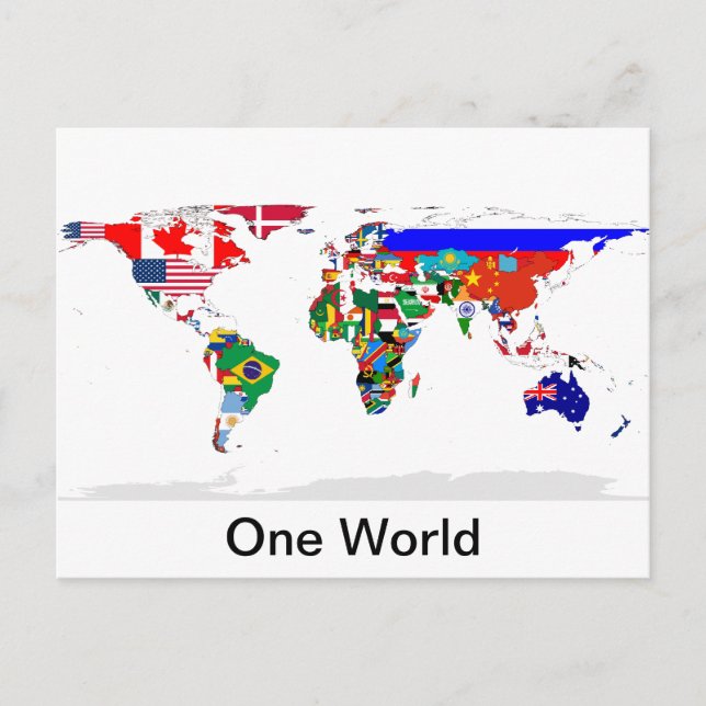 flagged world one postcard (Front)