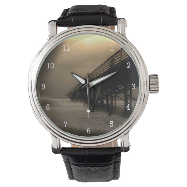 Flagler Beach Florida Pier Photo Watch (Front)