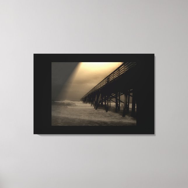 Flagler Beach Pier Canvas Print (Front)