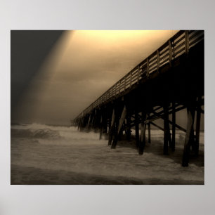Flagler Beach Pier Photograph Poster