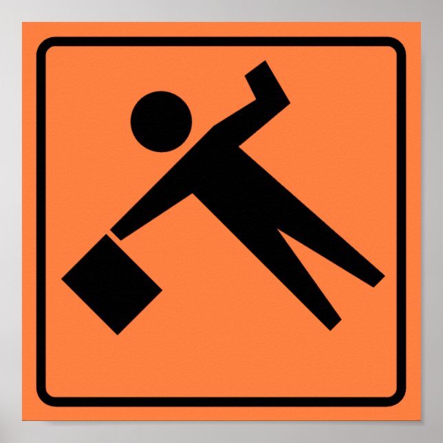 Flagman Ahead Highway Sign (Front)