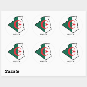 Flags and countries Algeria Classic Round Sticker