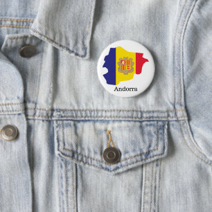 Flags and countries Andorra 6 Cm Round Badge