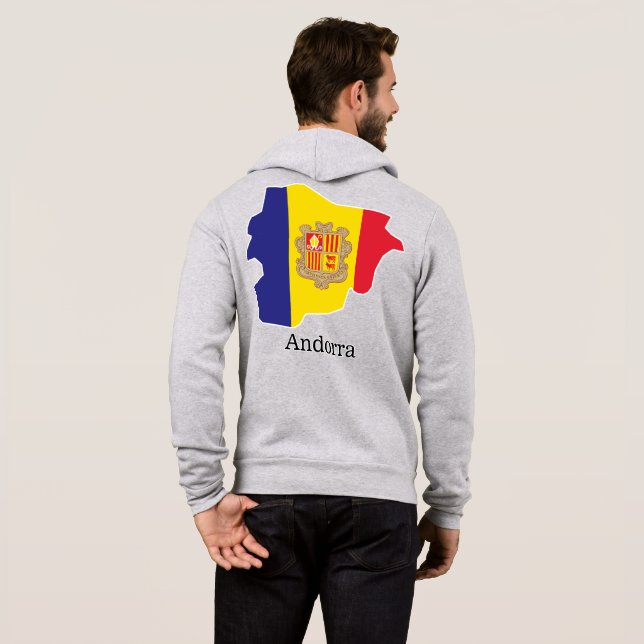 Flags and countries Andorra Hoodie (Back Full)
