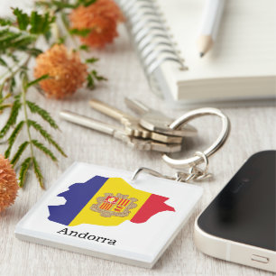 Flags and countries Andorra Key Ring