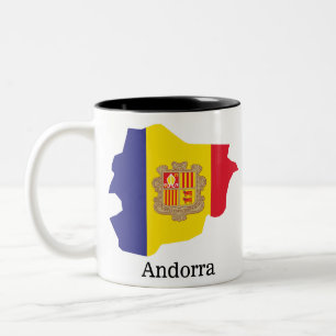 Flags and countries Andorra Two-Tone Coffee Mug