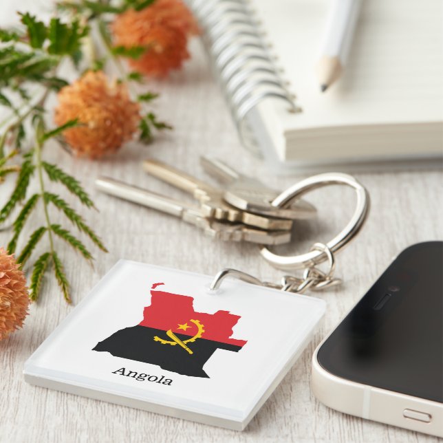 Flags and countries Angola Key Ring (Front Right)