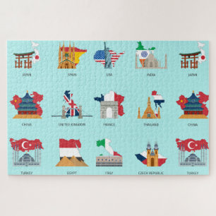 Flags and countries jigsaw puzzle