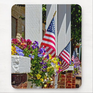 Flags and Flowers Mouse Mat