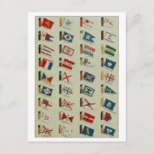 "Flags and Funnels"  Postcard