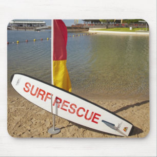 Flags and surf rescue board mouse mat