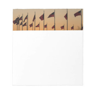 Flags at Sunset American Patriotic USA Notepad