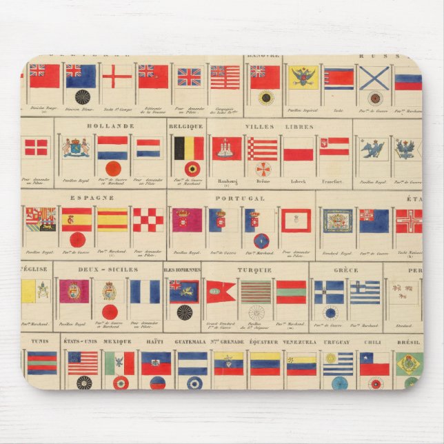 Flags, Badges Mouse Mat (Front)