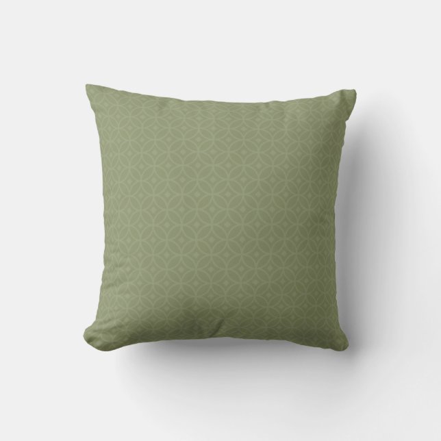Flags clear olive green cushion (Front)