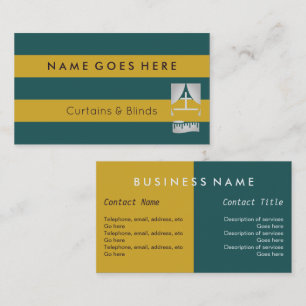 "Flags" Curtains and Blinds Business Cards