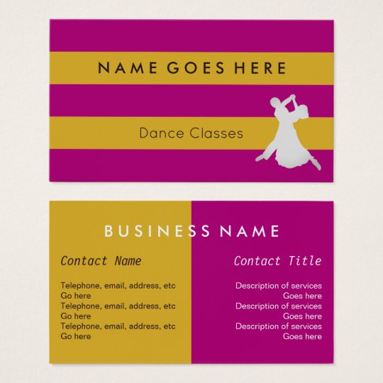 "Flags" Dance Business Cards