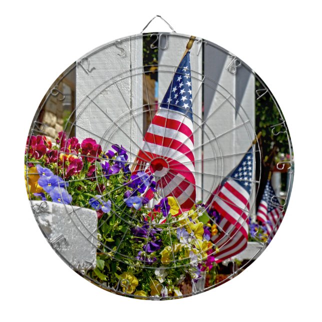 Flags + Flowers Dartboard (Front)