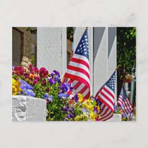 Flags + Flowers Postcard