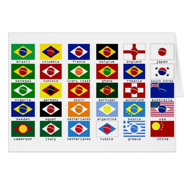 flags for the world cup in Brazil (Front Horizontal)