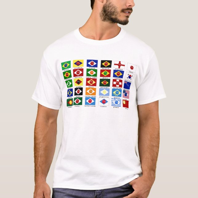 flags for the World Cup in Brazil T-Shirt (Front)
