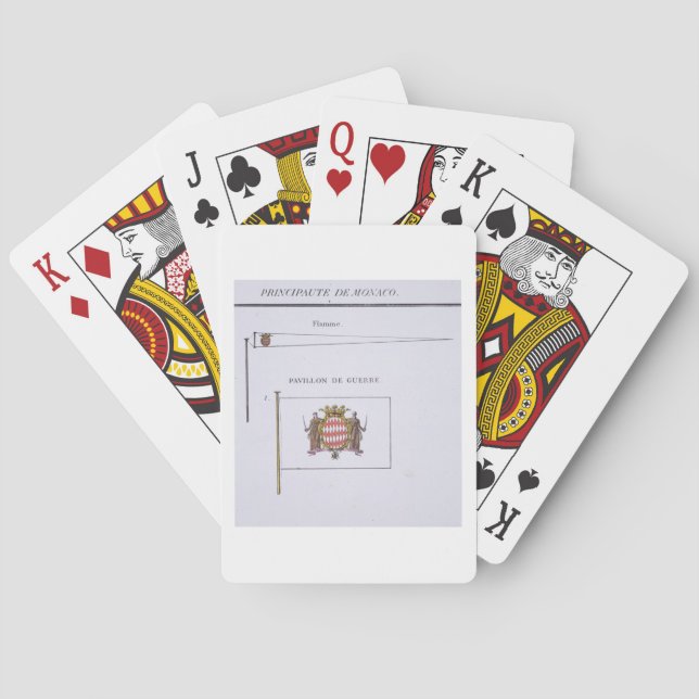 Flags from Monaco, from a French book of Flags, c. Playing Cards (Back)