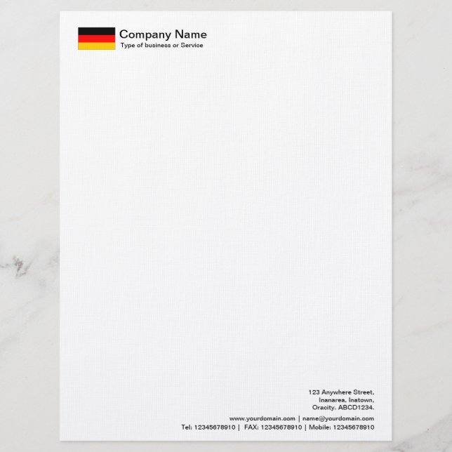 Flags - Germany Letterhead (Front)