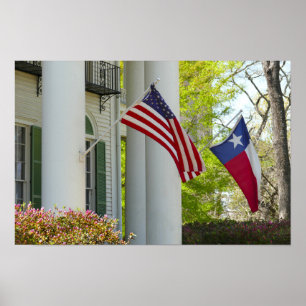 Flags, Goodman LeGrand House, Tyler, Texas Poster