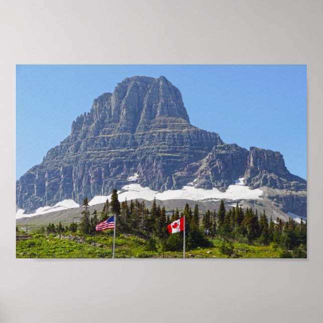 Flags, Logan Pass, Clements Mountain, Montana Poster (Front)