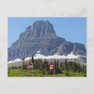 Flags, Logan Pass, Glacier National Park Postcard