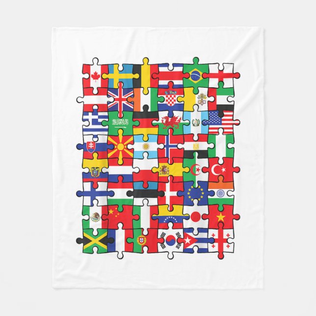 Flags of Countries of the World international flag Fleece Blanket (Front)