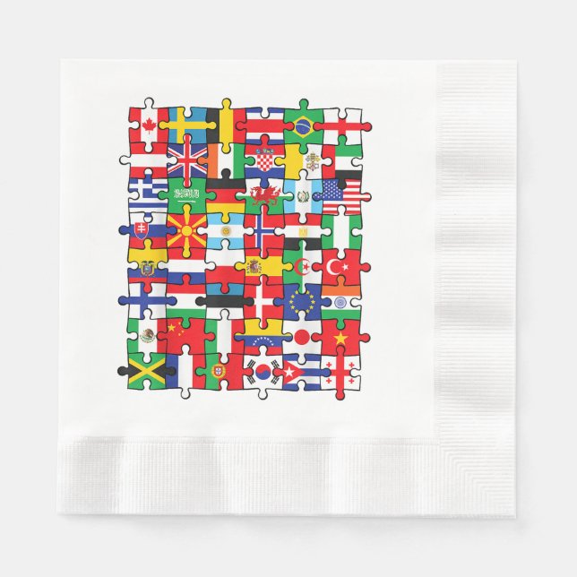 Flags of Countries of the World international flag Napkin (Front)