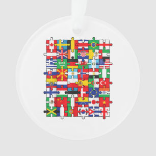 Flags of Countries of the World international flag Ornament