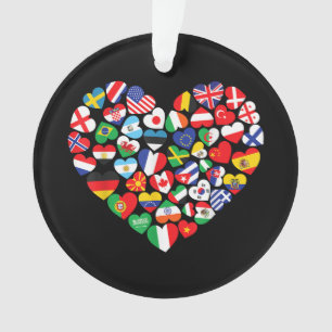 Flags of Countries of the World international flag Ornament