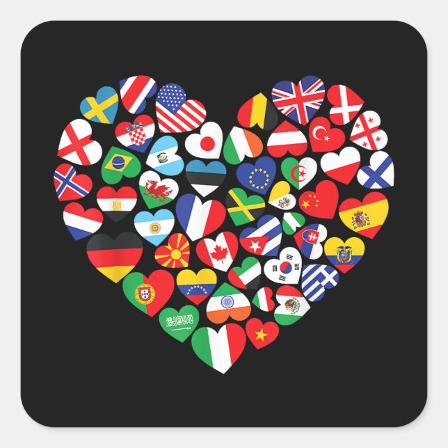 Flags of Countries of the World international flag Square Sticker (Front)