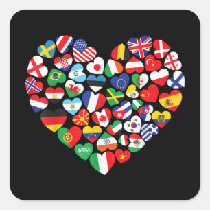 Flags of Countries of the World international flag Square Sticker