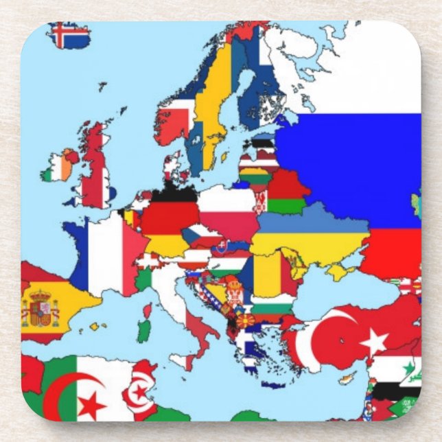 flags of Europe Coaster (Front)