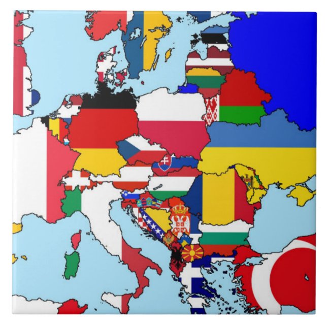 flags of Europe Tile (Front)