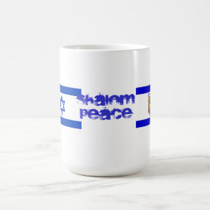 Flags of Israel and Jerusalem Coffee Mug