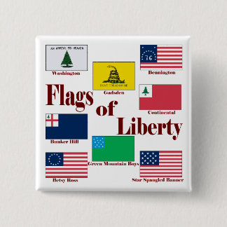Flags of Liberty 15 Cm Square Badge