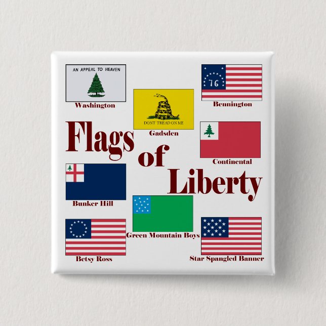 Flags of Liberty 15 Cm Square Badge (Front)