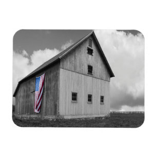 Flags of Our Farmers - Barn with American Flag Magnet