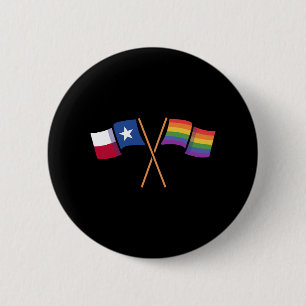 Flags of Pride Texas Design for proud LGBT+ Texans 6 Cm Round Badge
