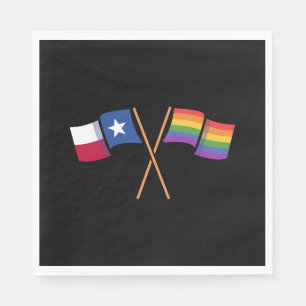 Flags of Pride Texas Design for proud LGBT+ Texans Napkin