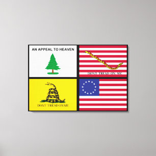 Flags Of The American Revolution Canvas Print