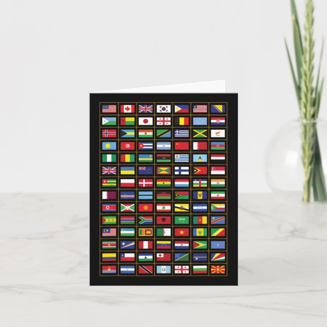 Flags Of The Countries Of The World International  Card (Front)