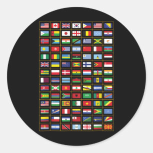 Flags Of The Countries Of The World International  Classic Round Sticker