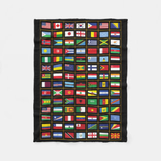 Flags Of The Countries Of The World International  Fleece Blanket