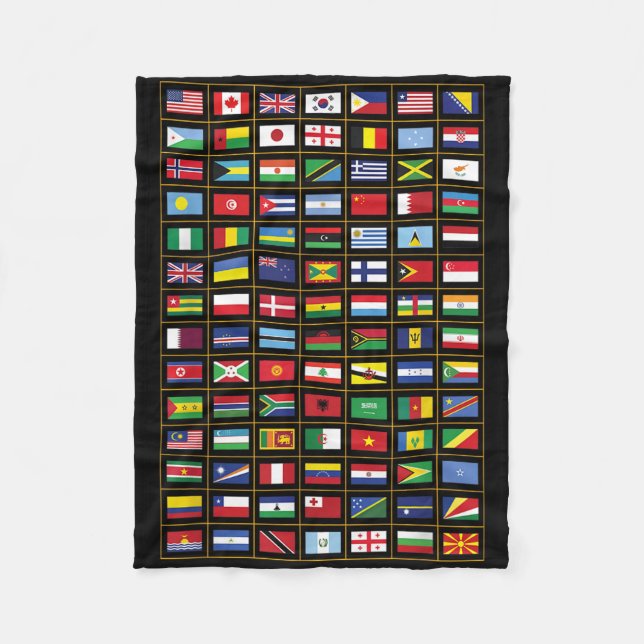 Flags Of The Countries Of The World International  Fleece Blanket (Front)