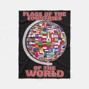Flags Of The Countries Of The World International Fleece Blanket
