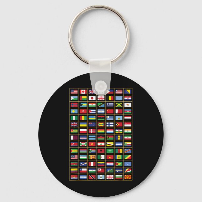 Flags Of The Countries Of The World International  Key Ring (Front)